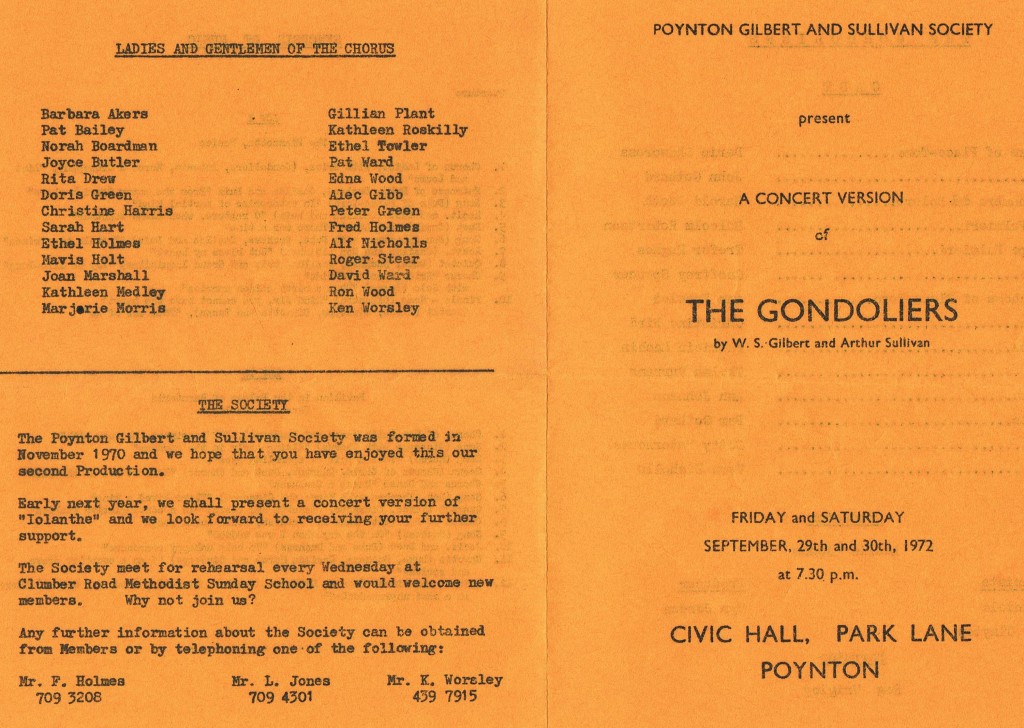 1972 Gondoliers chorus