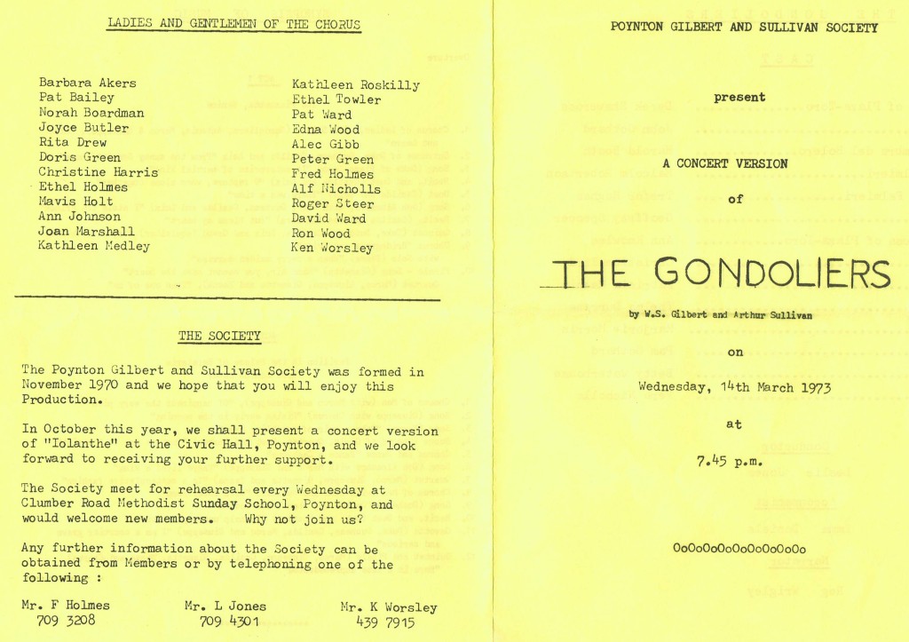 1973 Gondoliers chorus