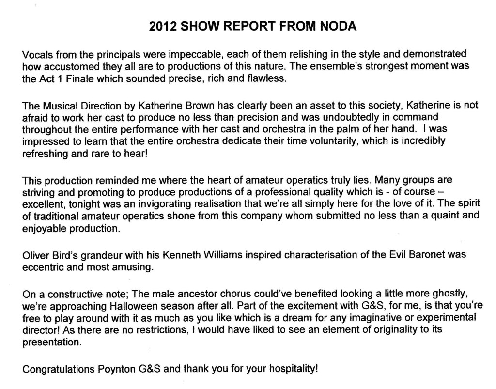 2012 NODA report