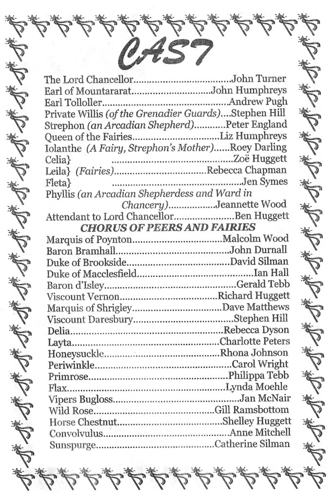 2006 Iolanthe cast list